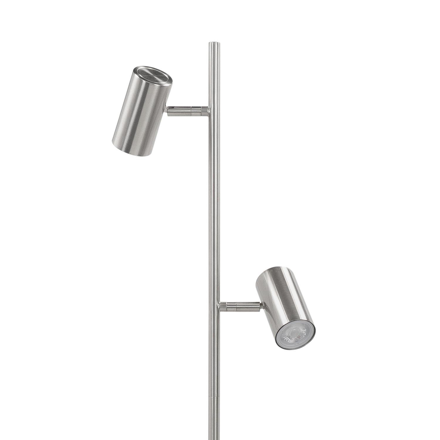 Vloerlamp nikkel Burgos 2 lichts detail